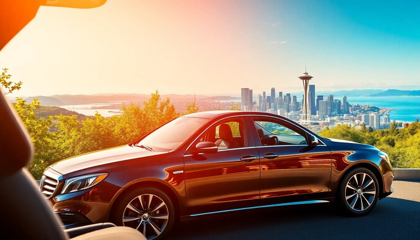 Experience a premium car service from Vancouver to Seattle with scenic views and luxurious comfort.