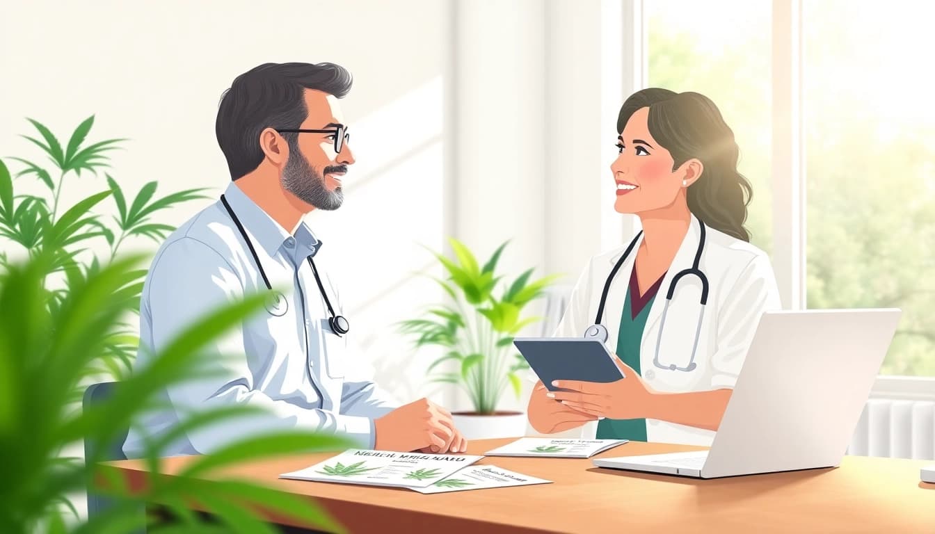 Learn about the medical marijuana card online benefits in a professional consultation setting.