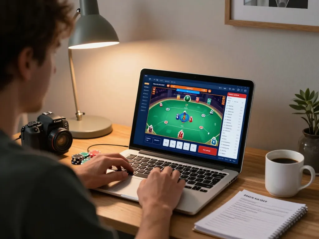 Player strategies with go8 at home in an engaging online poker setup.