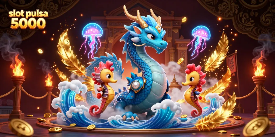 Permainan slot pulsa 5000 yang menarik dengan simbol menarik dan pencahayaan menawan.