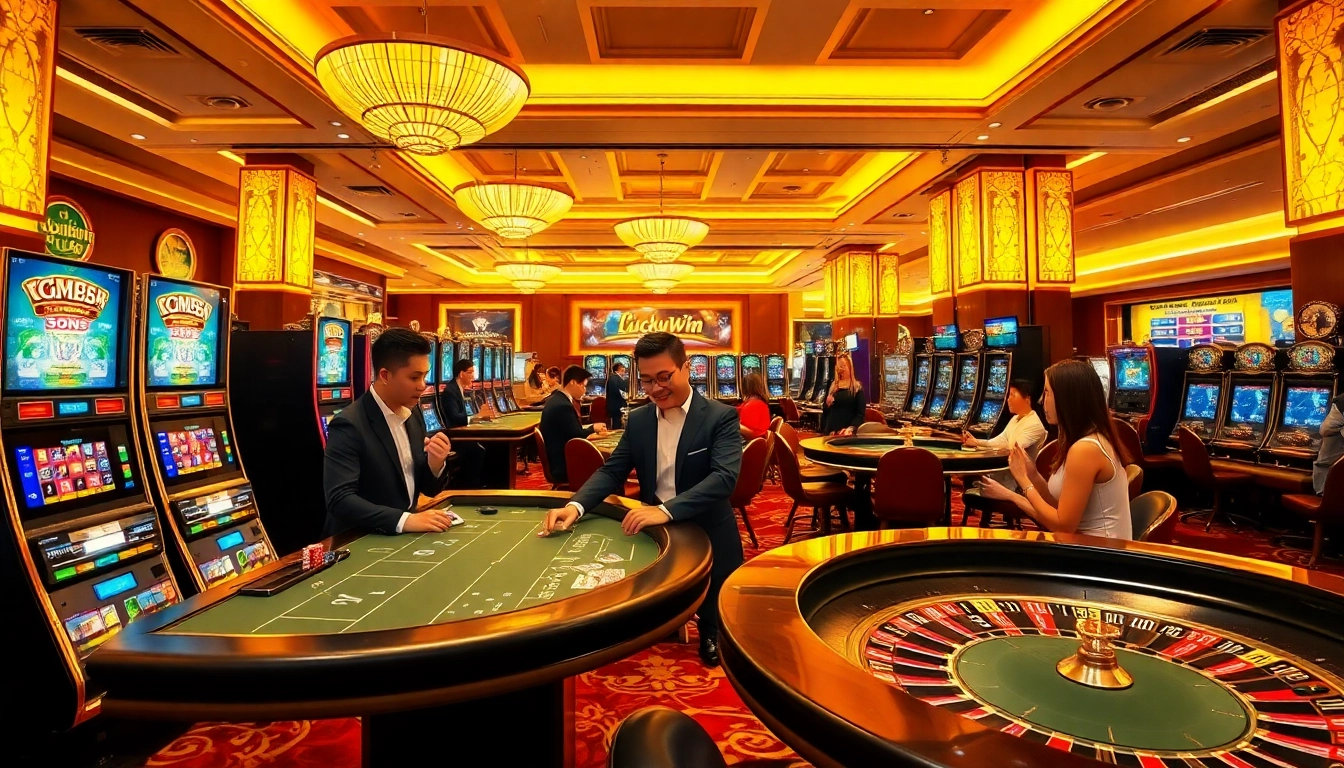 Experience the excitement of Luckywin 88 with vibrant slot machines and thrilling casino tables.