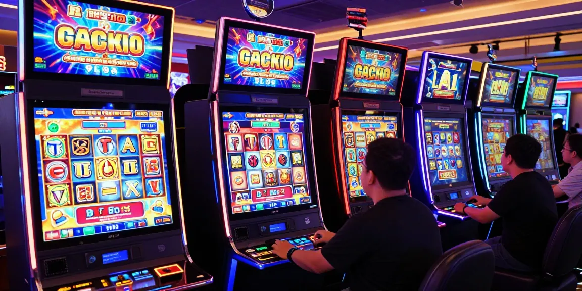Exciting slot gacor gameplay in a vibrant online casino environment, showcasing players and dynamic visuals.