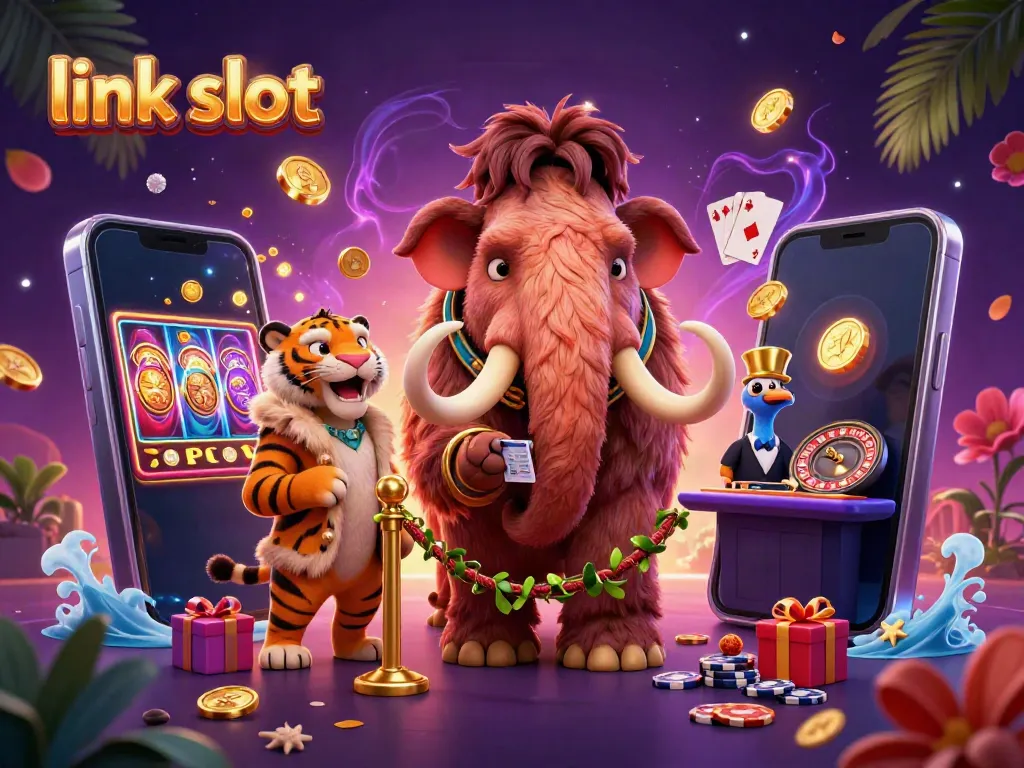 Menangkan permainan slot link dengan ilustrasi 3D kartun kasino yang menarik dan karakter unik.