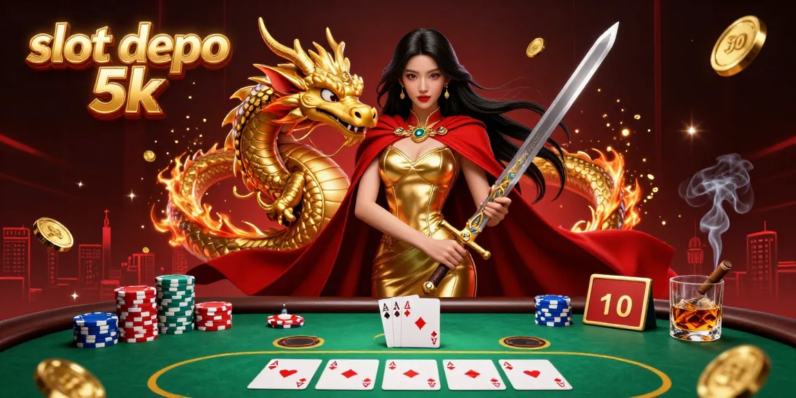 Experience exciting slot depo 5k gameplay with vibrant casino elements in 3D illustration
