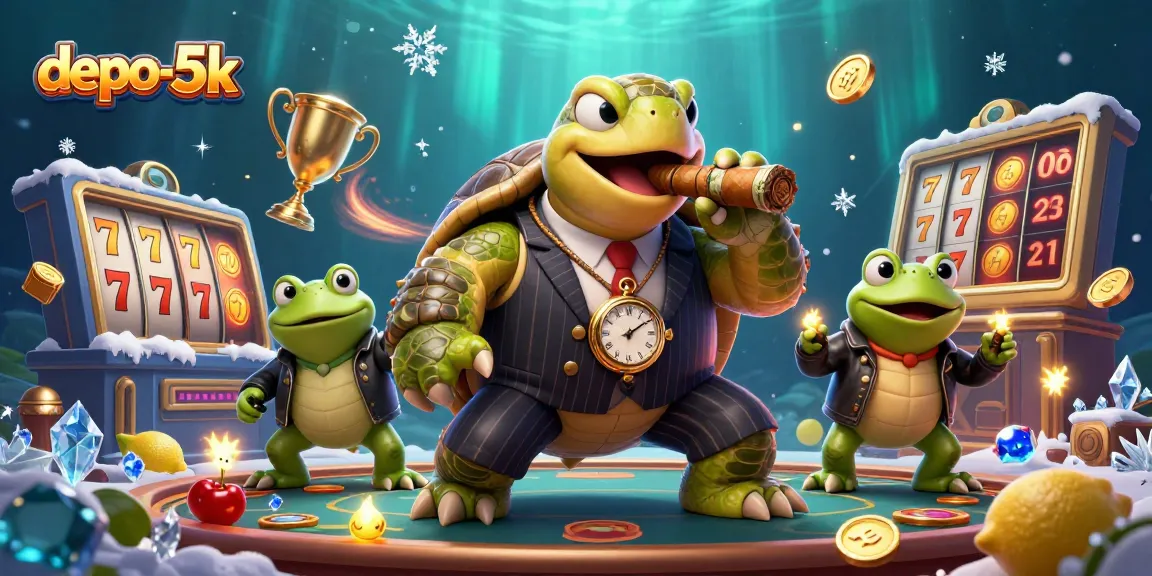 Engage with depo-5k as a giant turtle in a mobster suit and bullfrogs bring slot game excitement alive!