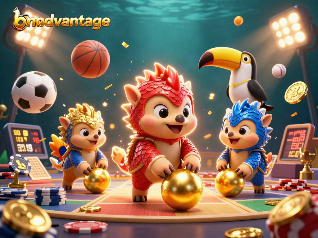 Engage with the action at bnadvantage, where rival pangolins compete in a vibrant casino showdown