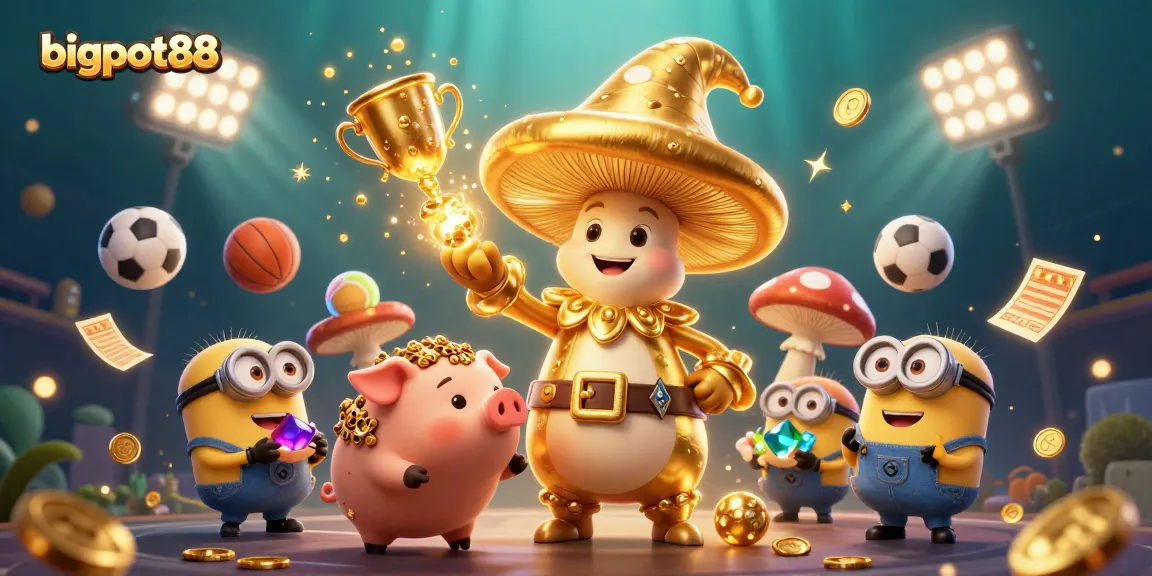 Win big with bigpot88 in this vibrant illustration of a magical casino adventure.