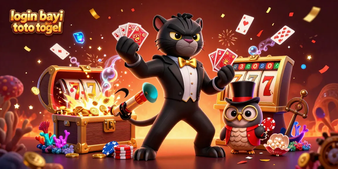 Engage with login bayi toto togel through this vibrant, exciting casino-themed illustration featuring lively characters.