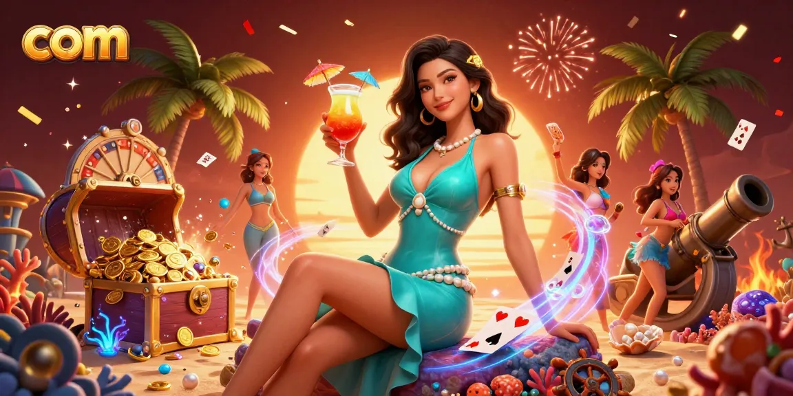 Experience thrilling gameplay at com with a vibrant beach casino scene featuring glamorous action.