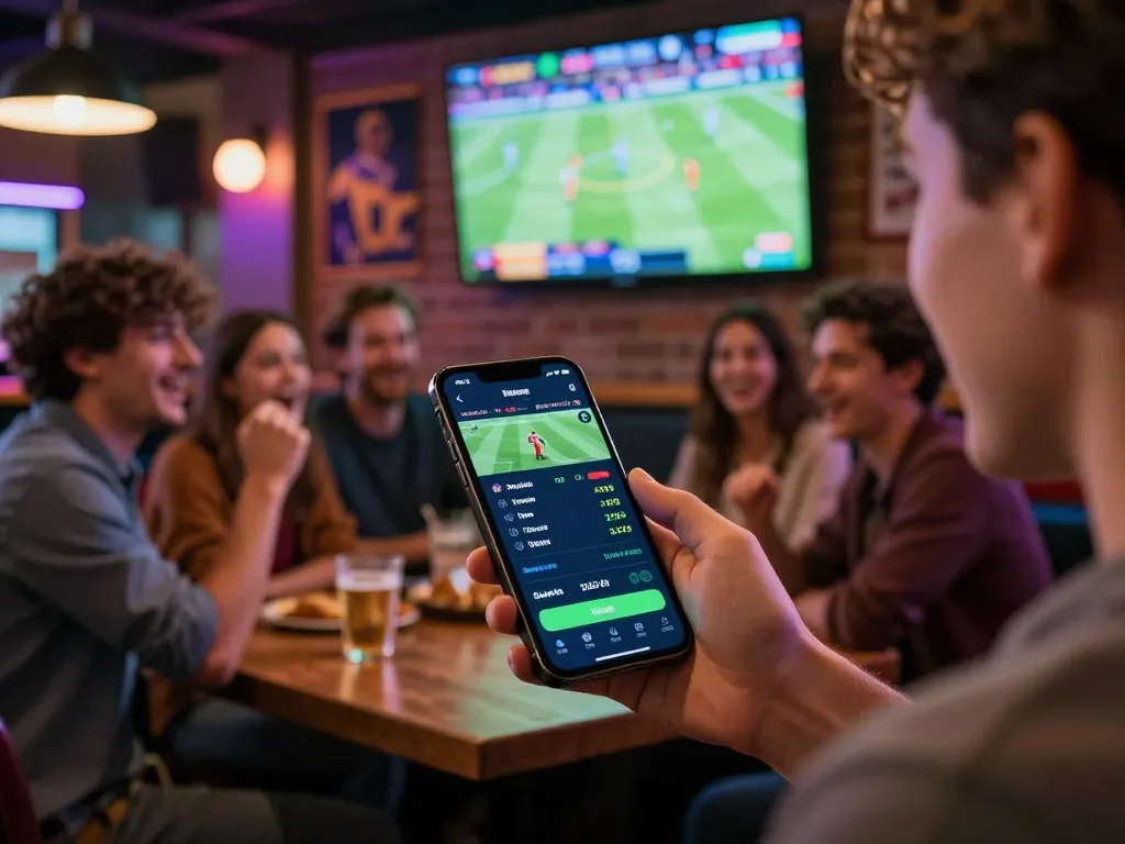Engaging in keonhacai sports betting while enjoying live match excitement with friends.