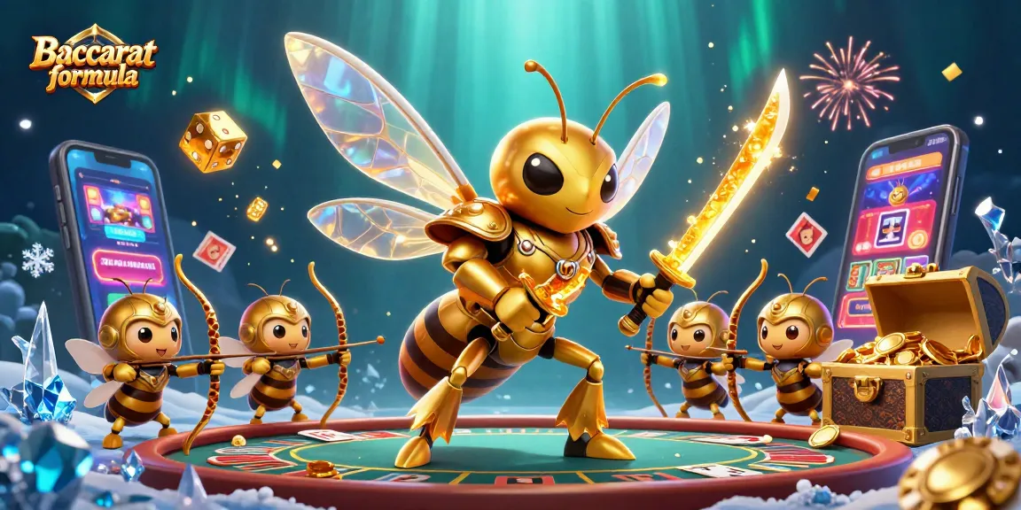 Baccarat formula comes to life with a samurai hornet and bee archers showcasing an exciting casino scene.