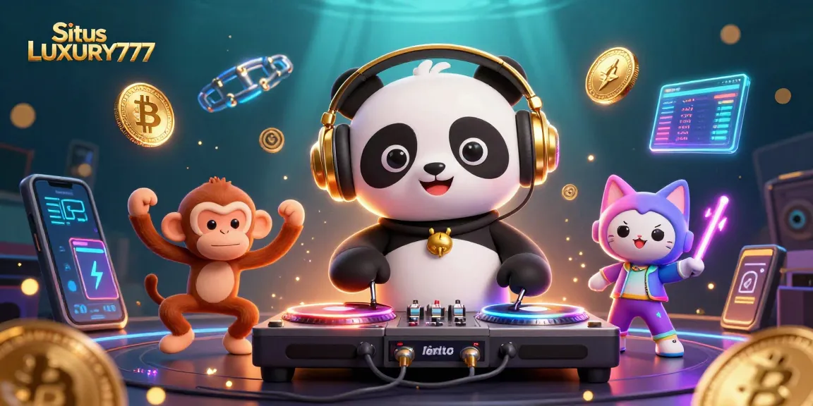 Situs LUXURY777 menghadirkan pengalaman bermain slot mendebarkan dengan DJ panda dan karakter lucu lainnya yang bersaing di lantai dansa.