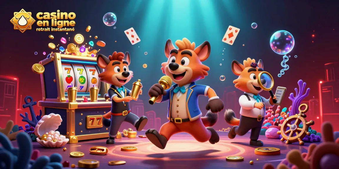Casino en ligne retrait instantané, jouez et remportez des gains avec ambiance de casino cartoon unique.