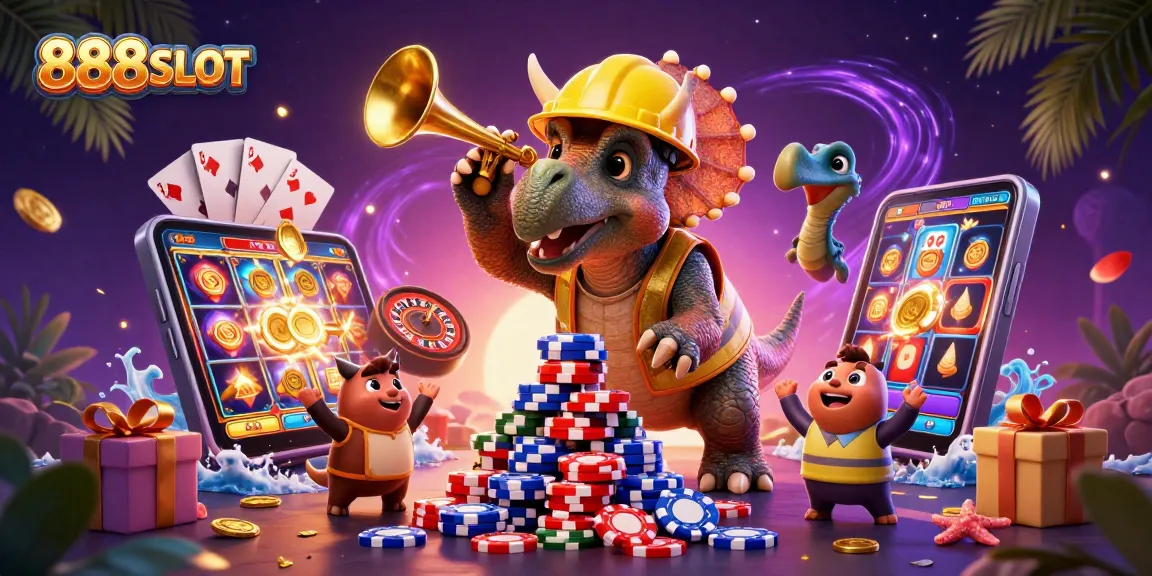 Experience thrilling gaming at 888SLOT with dynamic slot games and vibrant characters.