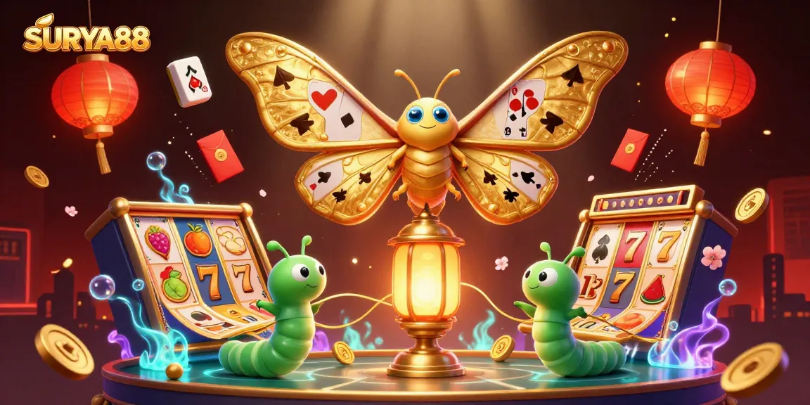 SURYA88 showcases vibrant 3D casino scene with themed elements and engaging characters.