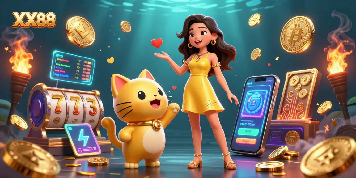 Experience winning strategies at XX88 casino with vibrant digital art showcasing lively gameplay.