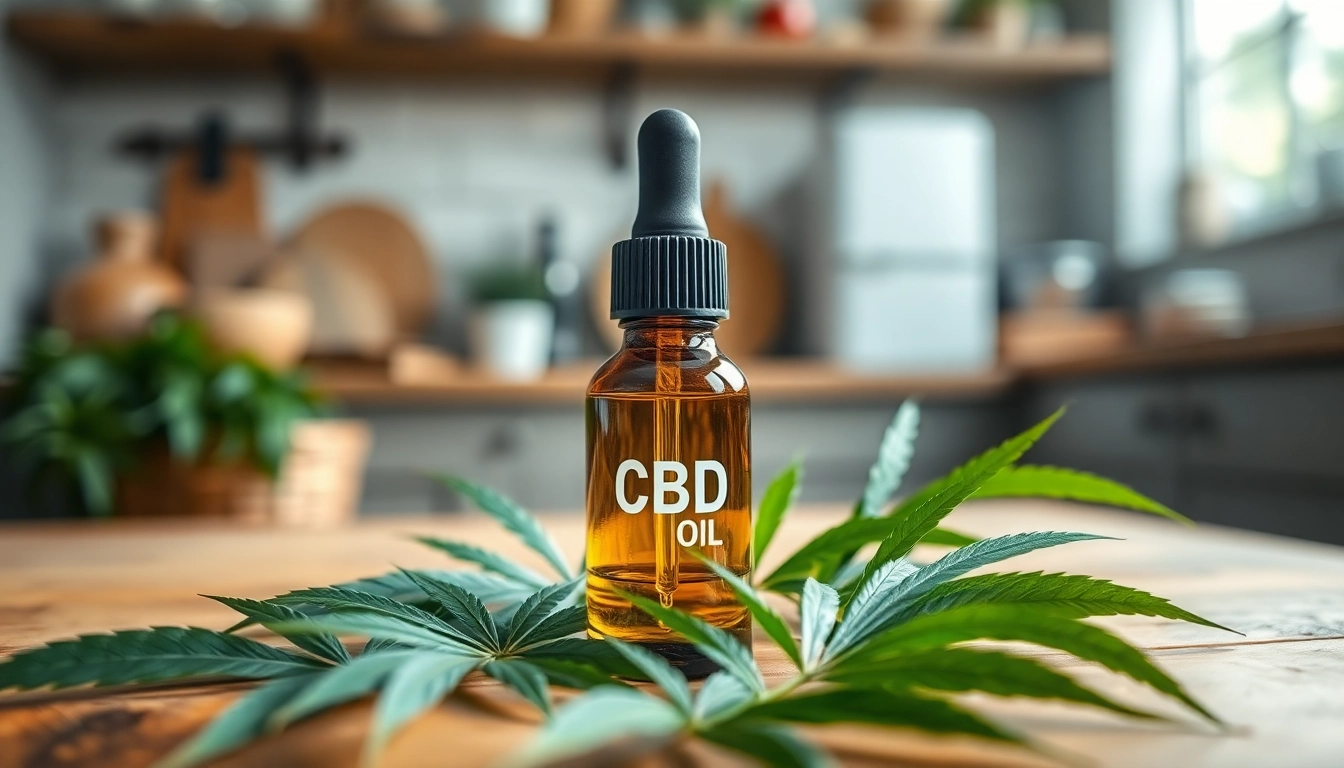 Experience the purity of CBD Oil in a nature-inspired setting with vibrant green leaves.