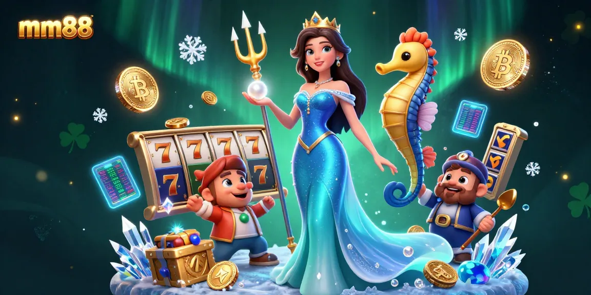 Spin and win at mm88 with vibrant slot reels and exciting jackpots in a whimsical casino world.