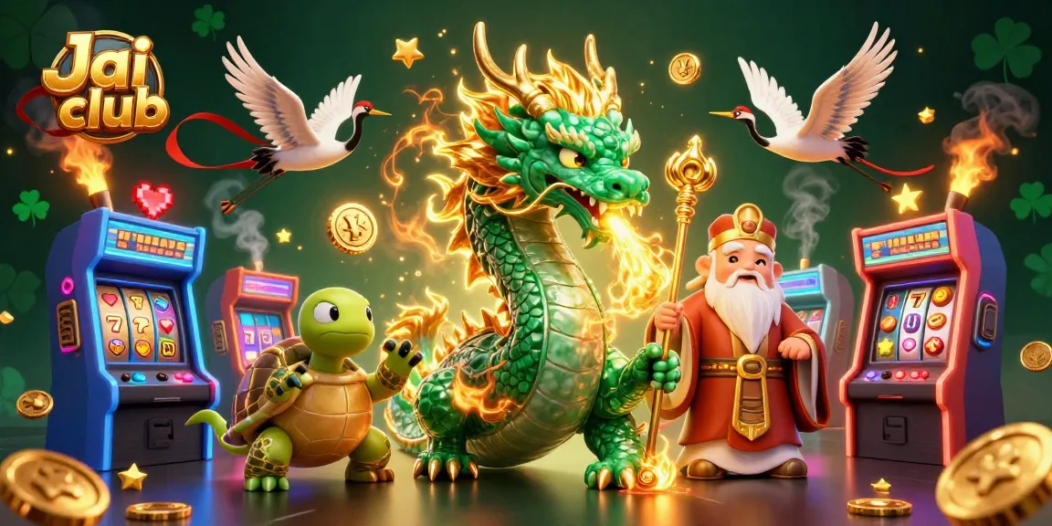 Engage in dynamic gameplay on Jai club with an emerald jade dragon and vibrant game elements.