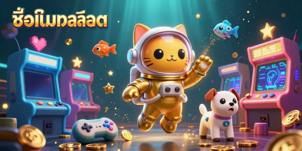 Play the mesmerizing ชื่อเกมสล็อต with exciting visuals and dynamic arcade elements in this vibrant scene.