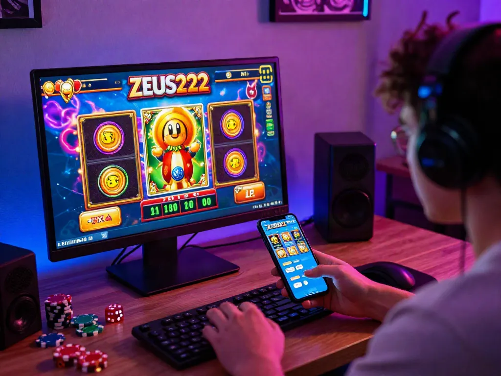 Pengalaman bermain di situs slot gacor dengan ZEUS222 APK dan grafik warna-warni.