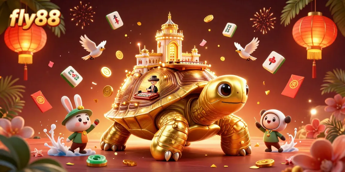 Experience exhilarating wins at fly88 with a golden tortoise casino and vibrant game elements.