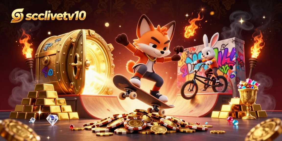 Socolivetv10 showcases thrilling live sports betting with an engaging rabbit and fox in a vibrant casino setting.