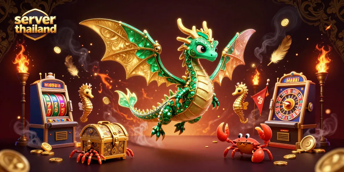 Experience server thailand’s thrilling casino atmosphere with a vibrant sea dragon and gold elements.