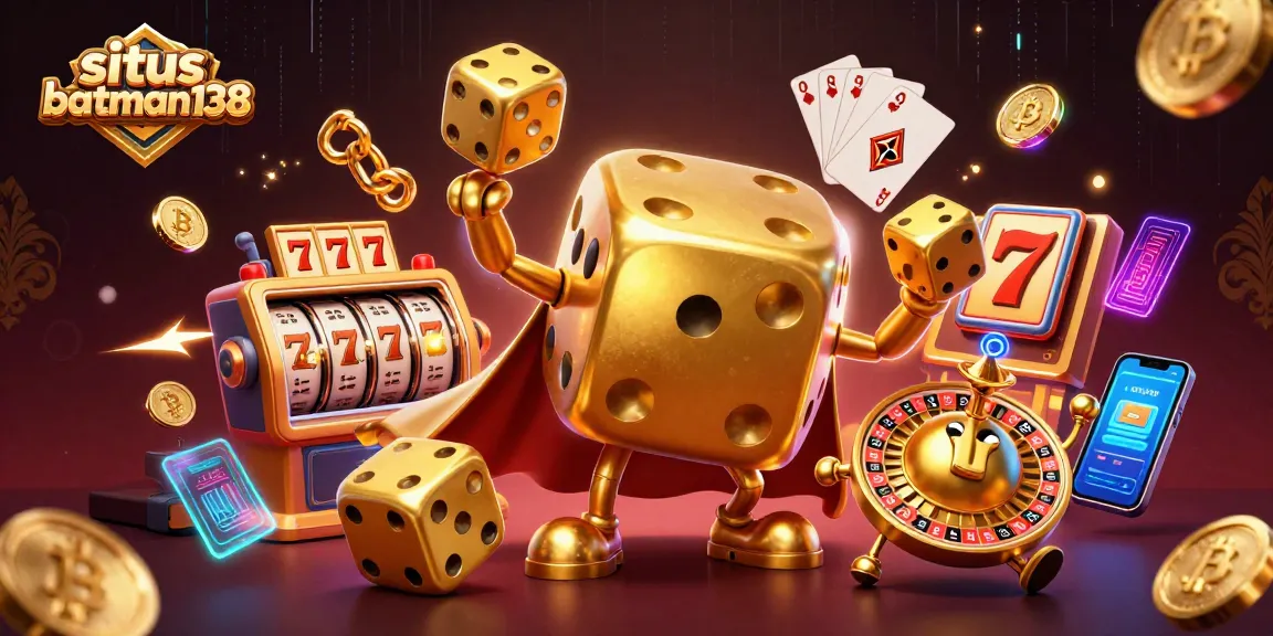 Menggulung dadu emas dan slot dari situs batman138 untuk permainan kasino yang menguntungkan.