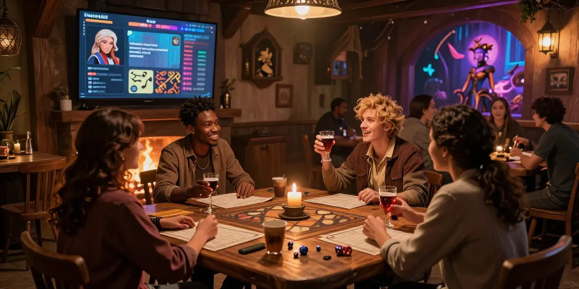 Engaging users interact with Tavern AI's animated characters in a vibrant virtual tavern setting, showcasing immersive storytelling and connection.