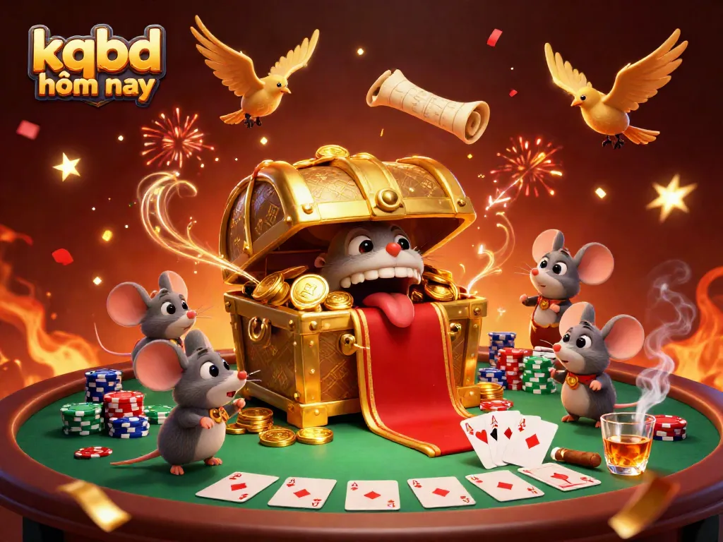 Experience the excitement of kqbd hôm nay with dynamic gambling elements, vibrant colors, and engaging characters.