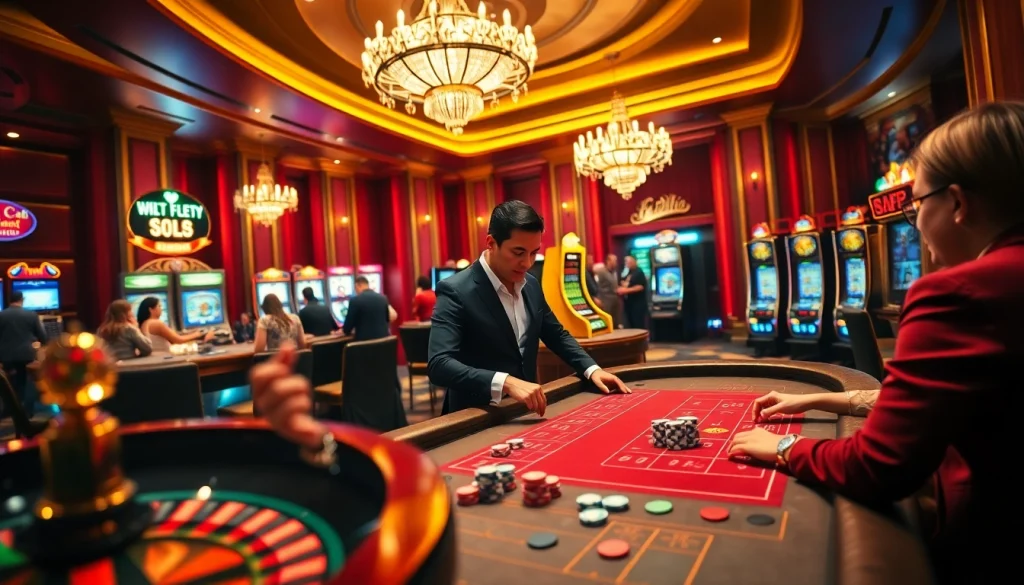 Experience thrills at jeetbuzz bangladesh casino with vibrant gaming tables and players celebrating wins.