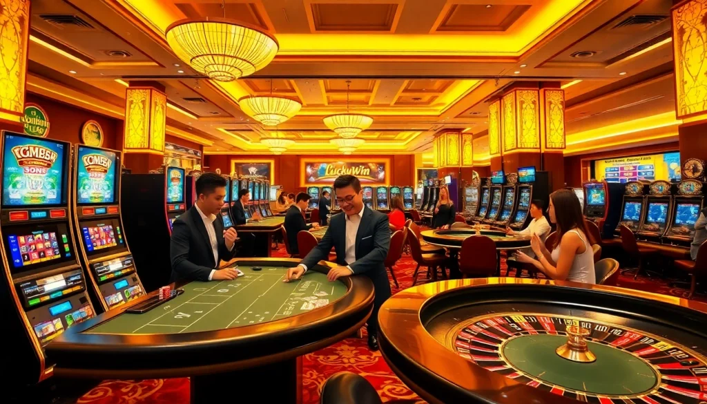 Experience the excitement of Luckywin 88 with vibrant slot machines and thrilling casino tables.