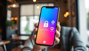 Potato secure messaging app interface showcasing encryption and global access features.