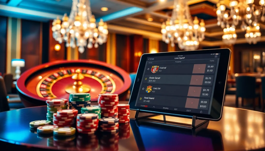 Experience thrilling betting action with link alternatif sbobet showcasing vibrant poker chips and exciting odds.