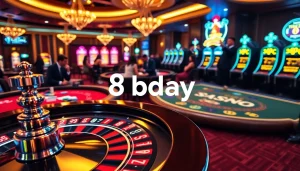 Experience the thrill of 8day's casino excitement with vibrant gaming tables and engaging players.